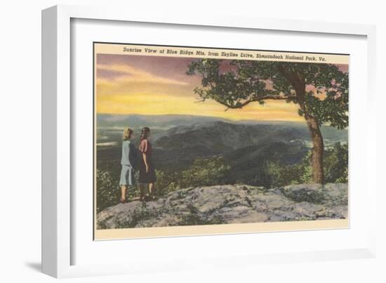 Sunrise from Skyline Drive-null-Framed Art Print