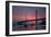 Sunrise Glow Behind East Span Bay Bridge Boat Harbor Oakland Treasure Island-Vincent James-Framed Photographic Print