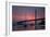 Sunrise Glow Behind East Span Bay Bridge Boat Harbor Oakland Treasure Island-Vincent James-Framed Photographic Print