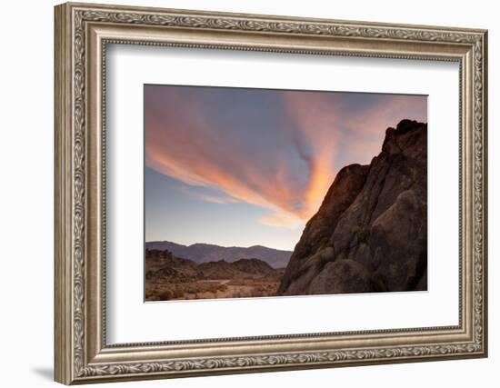 Sunrise Highlights the Clouds Above the Alabama Hills Region-James White-Framed Photographic Print