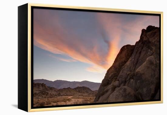 Sunrise Highlights the Clouds Above the Alabama Hills Region-James White-Framed Premier Image Canvas