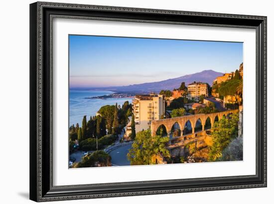 Sunrise Hitting the Top of Mount Etna Volcano-Matthew Williams-Ellis-Framed Photographic Print