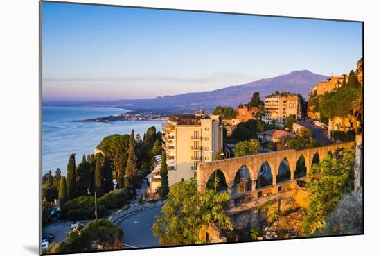 Sunrise Hitting the Top of Mount Etna Volcano-Matthew Williams-Ellis-Mounted Photographic Print