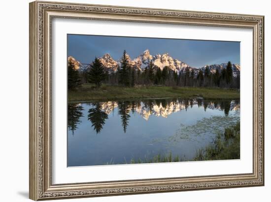 Sunrise In Grand Teton National Park At Schwalbachers Landing-Liam Doran-Framed Photographic Print