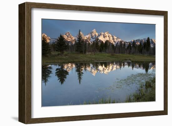 Sunrise In Grand Teton National Park At Schwalbachers Landing-Liam Doran-Framed Photographic Print