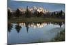 Sunrise In Grand Teton National Park At Schwalbachers Landing-Liam Doran-Mounted Photographic Print