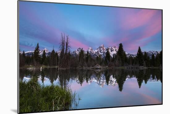 Sunrise In Grand Teton National Park At Schwalbachers Landing-Liam Doran-Mounted Photographic Print