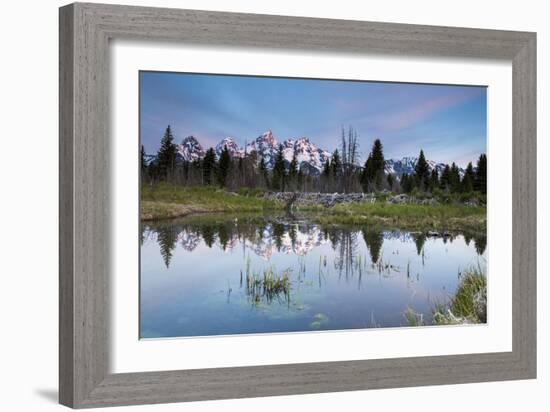 Sunrise In Grand Teton National Park At Schwalbachers Landing-Liam Doran-Framed Photographic Print