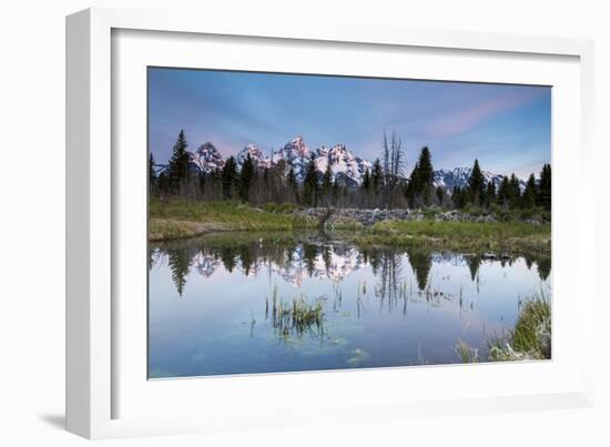 Sunrise In Grand Teton National Park At Schwalbachers Landing-Liam Doran-Framed Photographic Print