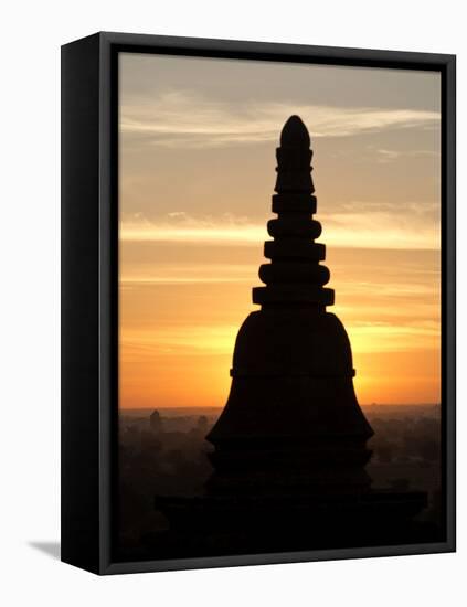 Sunrise in the Buddhist Temples of Bagan (Pagan), Myanmar (Burma)-Julio Etchart-Framed Premier Image Canvas