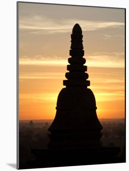 Sunrise in the Buddhist Temples of Bagan (Pagan), Myanmar (Burma)-Julio Etchart-Mounted Photographic Print