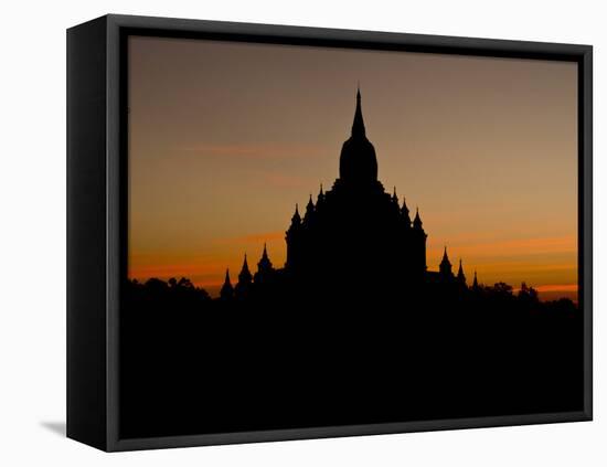 Sunrise in the Buddhist Temples of Bagan (Pagan), Myanmar (Burma)-Julio Etchart-Framed Premier Image Canvas