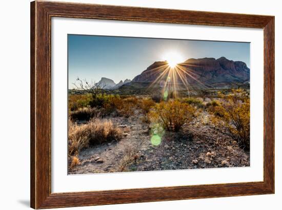 Sunrise in the Chisos Mountains Big Bend National Park-B Norris-Framed Photographic Print