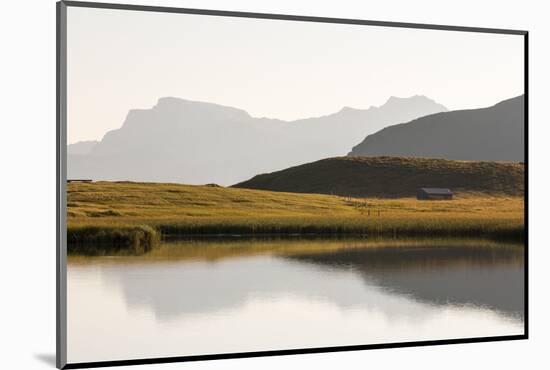 Sunrise in the Clunersee in Grisons Prattigau-Armin Mathis-Mounted Photographic Print