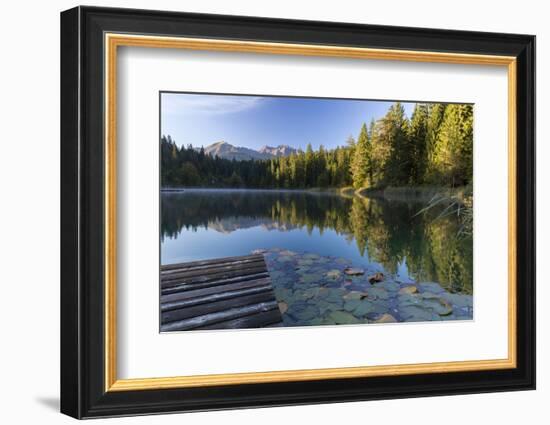 Sunrise in the Crestasee at Flims-Armin Mathis-Framed Photographic Print