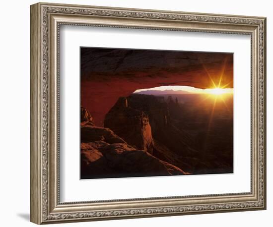 Sunrise in the Desert, Mesa Arch, Island in the Sky, Canyonlands National Park, Utah, USA-Jerry Ginsberg-Framed Photographic Print