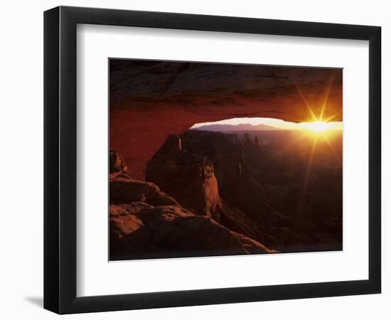Sunrise in the Desert, Mesa Arch, Island in the Sky, Canyonlands National Park, Utah, USA-Jerry Ginsberg-Framed Photographic Print