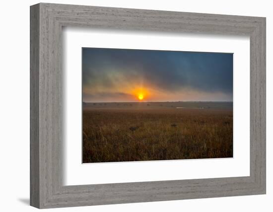 Sunrise in the Flint Hills of Kansas-Michael Scheufler-Framed Photographic Print