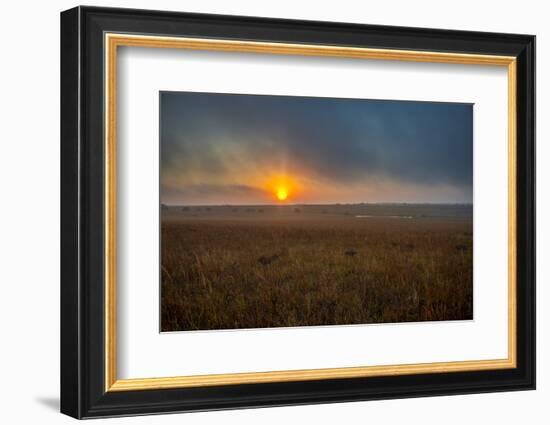 Sunrise in the Flint Hills of Kansas-Michael Scheufler-Framed Photographic Print