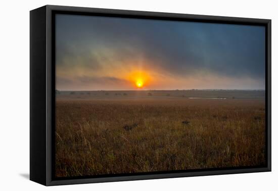 Sunrise in the Flint Hills of Kansas-Michael Scheufler-Framed Premier Image Canvas