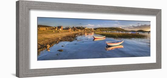 Sunrise in the Harbour at Challapampa Village, Lake Titicaca, Bolivia-Matthew Williams-Ellis-Framed Photographic Print