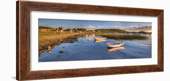 Sunrise in the Harbour at Challapampa Village, Lake Titicaca, Bolivia-Matthew Williams-Ellis-Framed Photographic Print