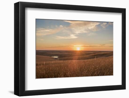 Sunrise in the Kansas Flint Hills-Michael Scheufler-Framed Photographic Print