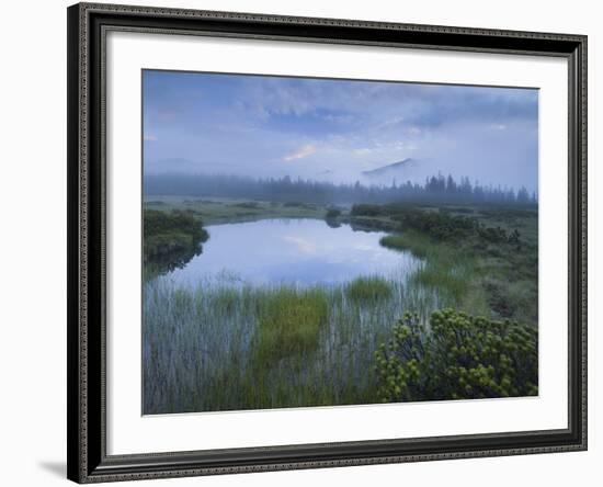 Sunrise in the Nature Reserve Siebenmšser, KitzbŸhel Alps, Moor, Hochkrimml, Gerlosplatte-Rainer Mirau-Framed Photographic Print