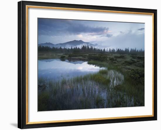 Sunrise in the Nature Reserve Siebenmšser, KitzbŸhel Alps, Moor, Hochkrimml, Gerlosplatte-Rainer Mirau-Framed Photographic Print