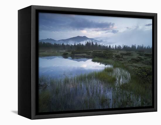 Sunrise in the Nature Reserve Siebenmšser, KitzbŸhel Alps, Moor, Hochkrimml, Gerlosplatte-Rainer Mirau-Framed Premier Image Canvas