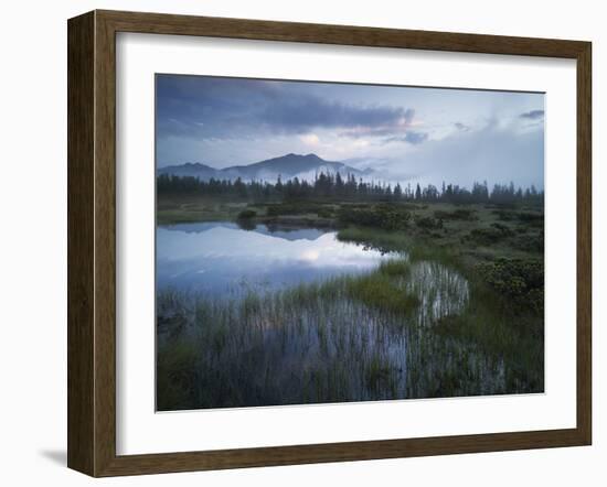 Sunrise in the Nature Reserve Siebenmšser, KitzbŸhel Alps, Moor, Hochkrimml, Gerlosplatte-Rainer Mirau-Framed Photographic Print