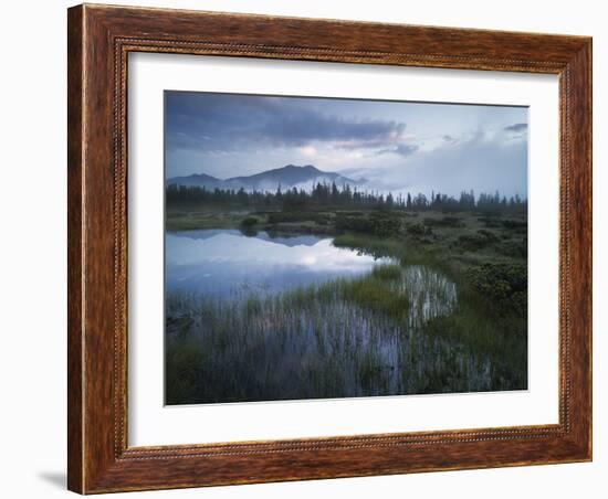 Sunrise in the Nature Reserve Siebenmšser, KitzbŸhel Alps, Moor, Hochkrimml, Gerlosplatte-Rainer Mirau-Framed Photographic Print