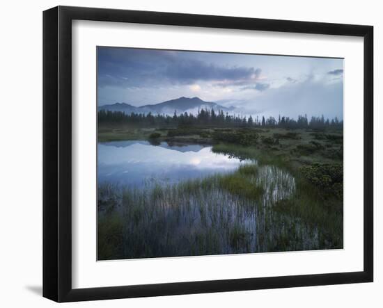 Sunrise in the Nature Reserve Siebenmšser, KitzbŸhel Alps, Moor, Hochkrimml, Gerlosplatte-Rainer Mirau-Framed Photographic Print