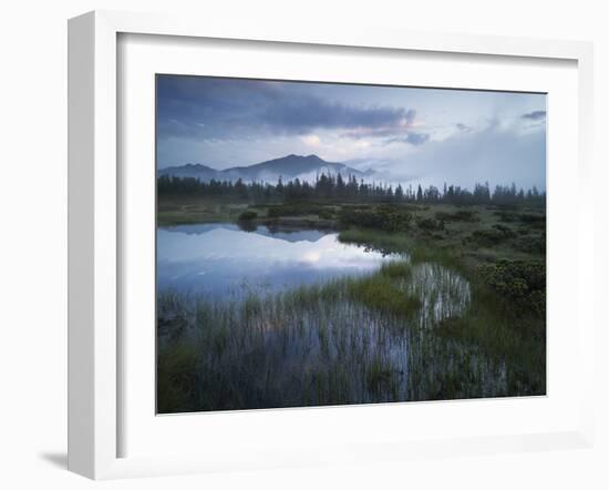 Sunrise in the Nature Reserve Siebenmšser, KitzbŸhel Alps, Moor, Hochkrimml, Gerlosplatte-Rainer Mirau-Framed Photographic Print