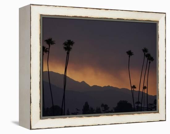 Sunrise in the San Gabriel Mountains Santa Anita 24th, October 2003-null-Framed Premier Image Canvas