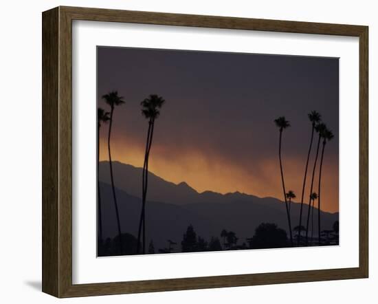 Sunrise in the San Gabriel Mountains Santa Anita 24th, October 2003-null-Framed Photographic Print