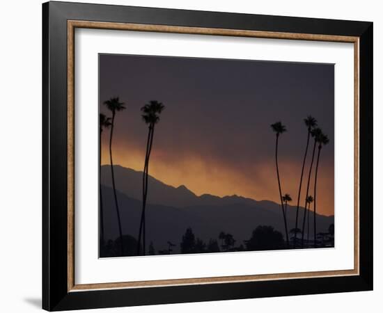 Sunrise in the San Gabriel Mountains Santa Anita 24th, October 2003-null-Framed Photographic Print