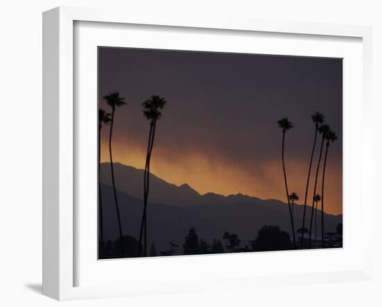 Sunrise in the San Gabriel Mountains Santa Anita 24th, October 2003-null-Framed Photographic Print