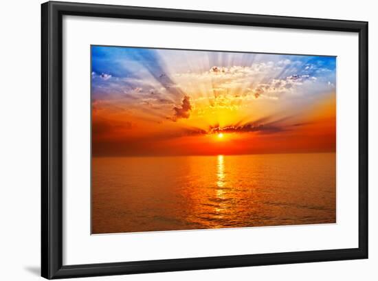 Sunrise in the Sea-merydolla-Framed Photographic Print