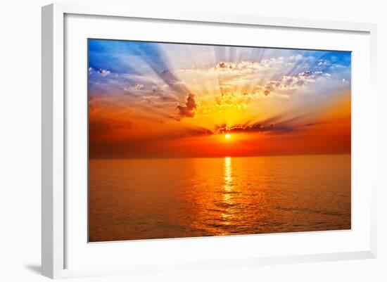 Sunrise in the Sea-merydolla-Framed Photographic Print