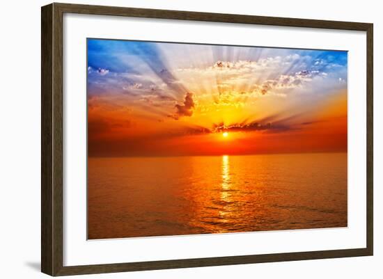 Sunrise in the Sea-merydolla-Framed Photographic Print