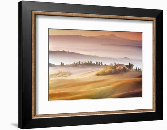 Sunrise in Val d'Orcia-Marcin Sobas-Framed Photographic Print