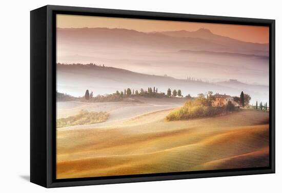 Sunrise in Val d'Orcia-Marcin Sobas-Framed Premier Image Canvas