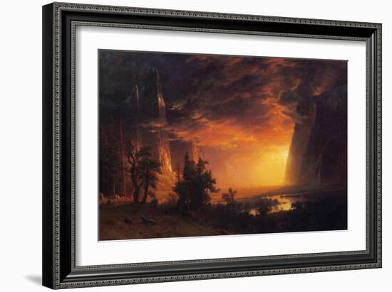 Sunrise in Yosemite Valley-Albert Bierstadt-Framed Art Print