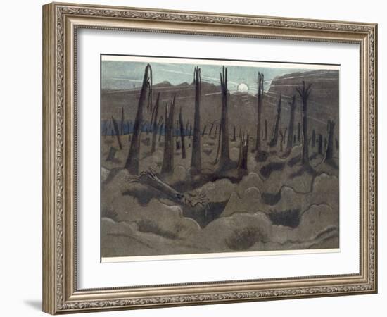 Sunrise, Inverness Copse, from British Artists at the Front, Continuation of the Western Front,…-Paul Nash-Framed Giclee Print