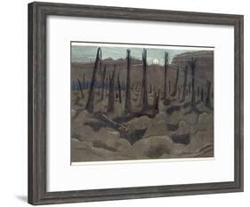 Sunrise, Inverness Copse, from British Artists at the Front, Continuation of the Western Front,…-Paul Nash-Framed Giclee Print
