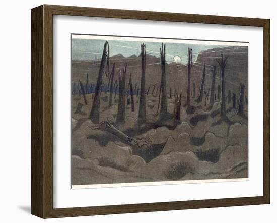 Sunrise, Inverness Copse, from British Artists at the Front, Continuation of the Western Front,…-Paul Nash-Framed Giclee Print