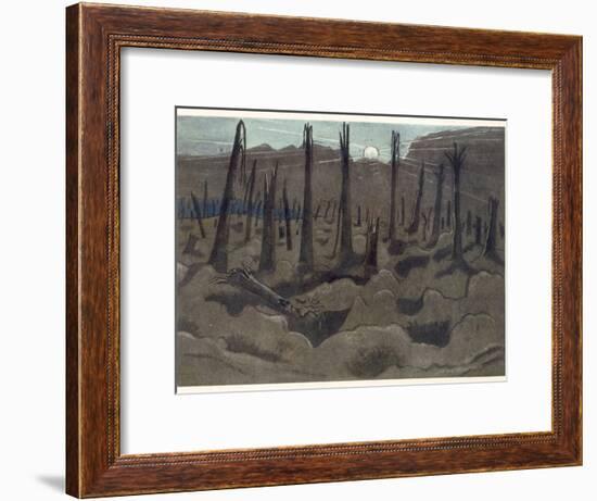 Sunrise, Inverness Copse, from British Artists at the Front, Continuation of the Western Front,…-Paul Nash-Framed Giclee Print