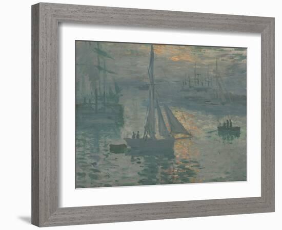 Sunrise (Marine), 1873-74-Claude Monet-Framed Art Print