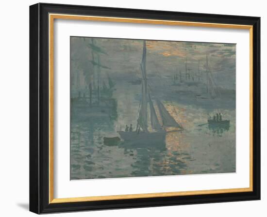 Sunrise (Marine), 1873-74-Claude Monet-Framed Art Print